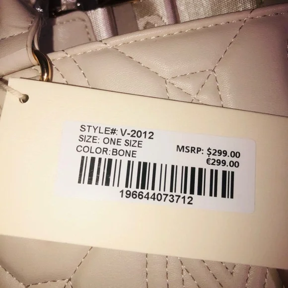 Valentino Orlandi Quilted Cream Mini Bag - Picture 6 of 14